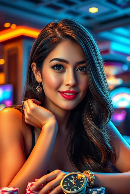 Tampilan meja Speed Baccarat dengan dealer langsung dan kartu yang ditampilkan